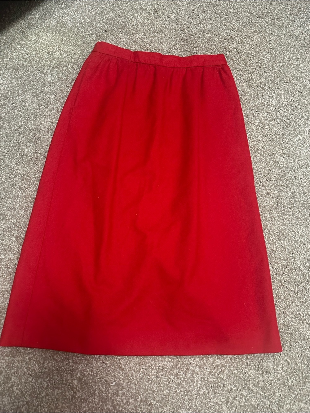 Vintage Red Women's Midi Skirt